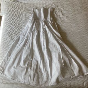 White Urban Outfitters strapless midi dress